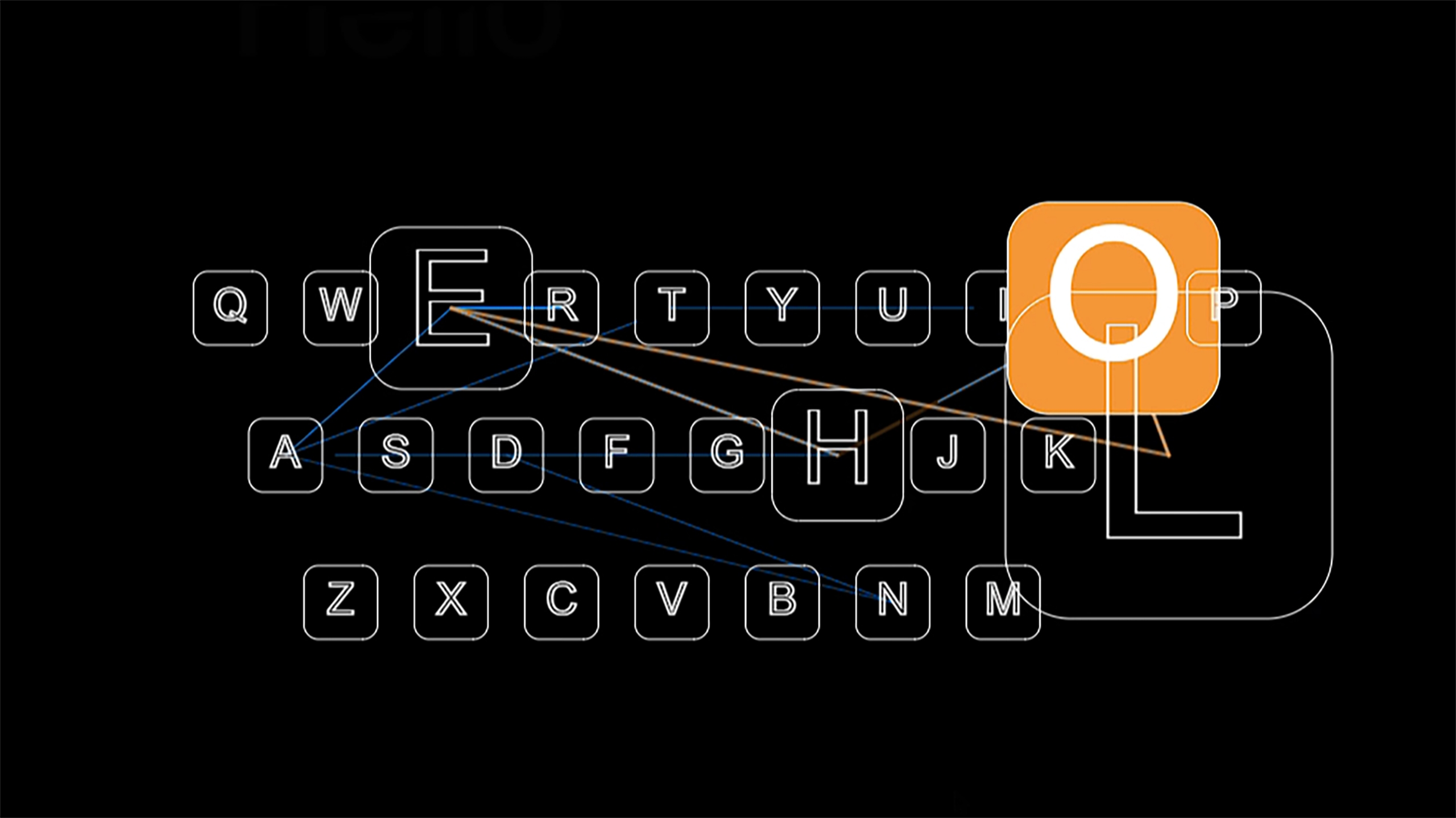 visible typing interface